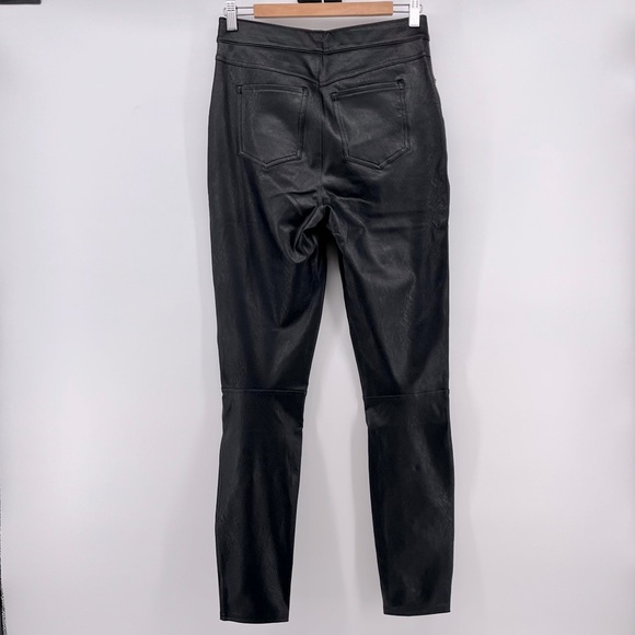 NEW SPANX Leather-Like Ankle Skinny Pant Luxe Black Size Medium Tall - Picture 5 of 13